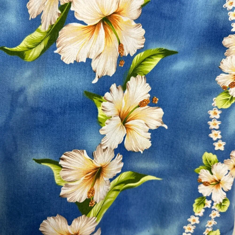 Authentic Made in Hawaii MuMu Kaftan Midi Dress Floral Ruffle Sz M - Picture 3 of 9